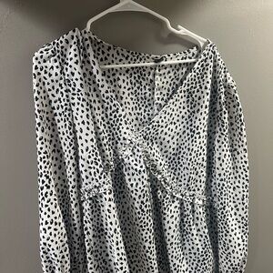 Black and White Polka Dot Blouse
